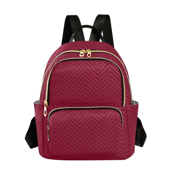 JIALIOU Mini Backpack Purse for Women Quilted Casual Daypack Small Travel Shoulder Bag, Burgundy