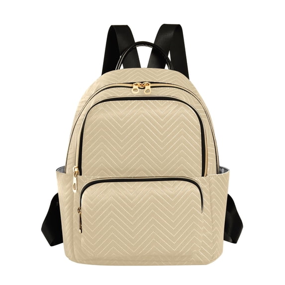 JIALIOU Mini Backpack Purse for Women Quilted Casual Daypack Small Travel Shoulder Bag, Camel
