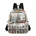 thumbnail image 1 of JIALIOU Mini Backpack Purse for Women Quilted Casual Daypack Small Travel Shoulder Bag, Chickadees Bird and House, 1 of 7