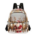 thumbnail image 1 of JIALIOU Mini Backpack Purse for Women Quilted Casual Daypack Small Travel Shoulder Bag, Christmas Santa Claus with Deers, 1 of 7