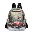 thumbnail image 1 of JIALIOU Mini Backpack Purse for Women Quilted Casual Daypack Small Travel Shoulder Bag, Christmas Tree Truck Snowman, 1 of 7