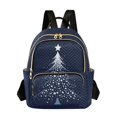thumbnail image 1 of JIALIOU Mini Backpack Purse for Women Quilted Casual Daypack Small Travel Shoulder Bag, Christmas Tree with Star, 1 of 7