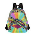 thumbnail image 1 of JIALIOU Mini Backpack Purse for Women Quilted Casual Daypack Small Travel Shoulder Bag, Colorful Turtle, 1 of 7