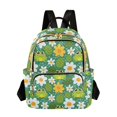 thumbnail image 1 of JIALIOU Mini Backpack Purse for Women Quilted Casual Daypack Small Travel Shoulder Bag, Cute Frog Leaf Flower, 1 of 7