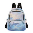 thumbnail image 1 of JIALIOU Mini Backpack Purse for Women Quilted Casual Daypack Small Travel Shoulder Bag, Dolphin in Glowy Sea, 1 of 7