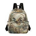 thumbnail image 1 of JIALIOU Mini Backpack Purse for Women Quilted Casual Daypack Small Travel Shoulder Bag, Eagle Clouds Feather, 1 of 7