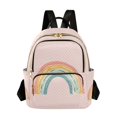thumbnail image 1 of JIALIOU Mini Backpack Purse for Women Quilted Casual Daypack Small Travel Shoulder Bag, Hand-painted Rainbow, 1 of 7