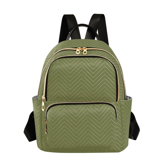 JIALIOU Mini Backpack Purse for Women Quilted Casual Daypack Small Travel Shoulder Bag, Olive Green