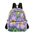 thumbnail image 1 of JIALIOU Mini Backpack Purse for Women Quilted Casual Daypack Small Travel Shoulder Bag, Pencil Drawing Flower, 1 of 7