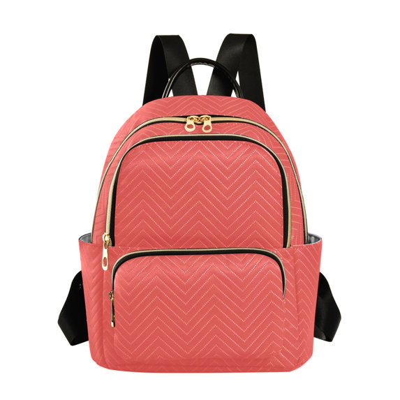 JIALIOU Mini Backpack Purse for Women Quilted Casual Daypack Small Travel Shoulder Bag, Plain Red