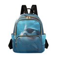 thumbnail image 1 of JIALIOU Mini Backpack Purse for Women Quilted Casual Daypack Small Travel Shoulder Bag, Shark with Sunglasses, 1 of 7