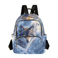 thumbnail image 1 of JIALIOU Mini Backpack Purse for Women Quilted Casual Daypack Small Travel Shoulder Bag, Snow Wolf under Moon, 1 of 7