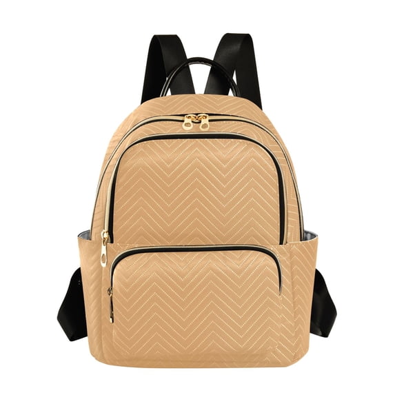 JIALIOU Mini Backpack Purse for Women Quilted Casual Daypack Small Travel Shoulder Bag, Summer Tan
