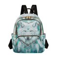 thumbnail image 1 of JIALIOU Mini Backpack Purse for Women Quilted Casual Daypack Small Travel Shoulder Bag, Wolf with Heart Ring, 1 of 7