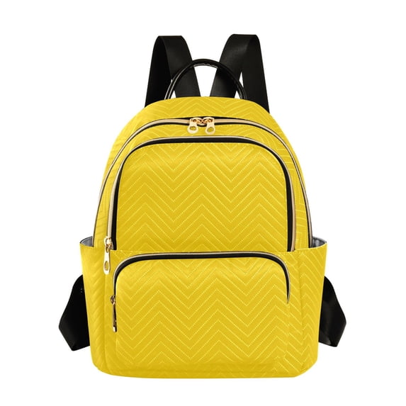 JIALIOU Mini Backpack Purse for Women Quilted Casual Daypack Small Travel Shoulder Bag, Yellow