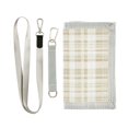 thumbnail image 1 of JIALIOU Nylon Trifold Card Wallet with ID Window Zipper Pocket for Men Women Teen Beige and White Plaid, 1 of 7