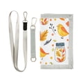 thumbnail image 1 of JIALIOU Nylon Trifold Card Wallet with ID Window Zipper Pocket for Men Women Teen Bird Leaf Jar, 1 of 7