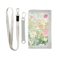 thumbnail image 1 of JIALIOU Nylon Trifold Card Wallet with ID Window Zipper Pocket for Men Women Teen Blooming Cosmos Flower Field, 1 of 7