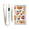 thumbnail image 1 of JIALIOU Nylon Trifold Card Wallet with ID Window Zipper Pocket for Men Women Teen Bread Berry Pumpkin, 1 of 7