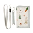 thumbnail image 1 of JIALIOU Nylon Trifold Card Wallet with ID Window Zipper Pocket for Men Women Teen Cartoon Rabbits Carrots Mushroom, 1 of 7