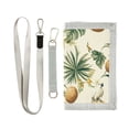 thumbnail image 1 of JIALIOU Nylon Trifold Card Wallet with ID Window Zipper Pocket for Men Women Teen Cockatoos Coconuts Leaf, 1 of 7