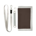 thumbnail image 1 of JIALIOU Nylon Trifold Card Wallet with ID Window Zipper Pocket for Men Women Teen Coffee Brown, 1 of 7