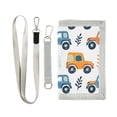 thumbnail image 1 of JIALIOU Nylon Trifold Card Wallet with ID Window Zipper Pocket for Men Women Teen Cute Car and Leaf, 1 of 7