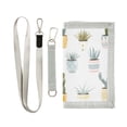 thumbnail image 1 of JIALIOU Nylon Trifold Card Wallet with ID Window Zipper Pocket for Men Women Teen Desert Plants in Pots, 1 of 7