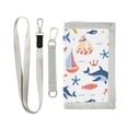 thumbnail image 1 of JIALIOU Nylon Trifold Card Wallet with ID Window Zipper Pocket for Men Women Teen Dolphin Sailboat Starfish Fish, 1 of 7