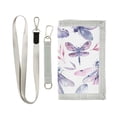thumbnail image 1 of JIALIOU Nylon Trifold Card Wallet with ID Window Zipper Pocket for Men Women Teen Dragonflies and Leaf, 1 of 7