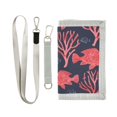 thumbnail image 1 of JIALIOU Nylon Trifold Card Wallet with ID Window Zipper Pocket for Men Women Teen Fishes and Coral, 1 of 7
