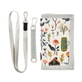 thumbnail image 1 of JIALIOU Nylon Trifold Card Wallet with ID Window Zipper Pocket for Men Women Teen Flower House Leaves, 1 of 7