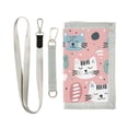 thumbnail image 1 of JIALIOU Nylon Trifold Card Wallet with ID Window Zipper Pocket for Men Women Teen Hand Drawn Cute Cat, 1 of 7
