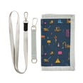 thumbnail image 1 of JIALIOU Nylon Trifold Card Wallet with ID Window Zipper Pocket for Men Women Teen Hand-drawn Construction Vehicles, 1 of 7