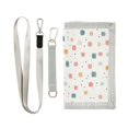 thumbnail image 1 of JIALIOU Nylon Trifold Card Wallet with ID Window Zipper Pocket for Men Women Teen Hand-drawn Cute Square, 1 of 7