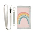thumbnail image 1 of JIALIOU Nylon Trifold Card Wallet with ID Window Zipper Pocket for Men Women Teen Hand-painted Rainbow, 1 of 7