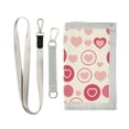 thumbnail image 1 of JIALIOU Nylon Trifold Card Wallet with ID Window Zipper Pocket for Men Women Teen Heart on Circle, 1 of 7