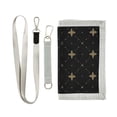thumbnail image 1 of JIALIOU Nylon Trifold Card Wallet with ID Window Zipper Pocket for Men Women Teen Luxury Gold Stars Dot, 1 of 7