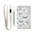 thumbnail image 1 of JIALIOU Nylon Trifold Card Wallet with ID Window Zipper Pocket for Men Women Teen Pizza Burger Fruit Line, 1 of 7