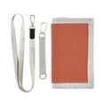 thumbnail image 1 of JIALIOU Nylon Trifold Card Wallet with ID Window Zipper Pocket for Men Women Teen Rust Red, 1 of 7