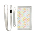 thumbnail image 1 of JIALIOU Nylon Trifold Card Wallet with ID Window Zipper Pocket for Men Women Teen Soft Pastel Rainbow Lemon, 1 of 7