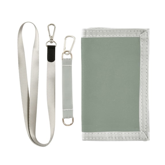 JIALIOU Nylon Trifold Card Wallet with ID Window Zipper Pocket for Men Women Teen Spearmint