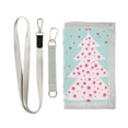 thumbnail image 1 of JIALIOU Nylon Trifold Card Wallet with ID Window Zipper Pocket for Men Women Teen Starry Christmas Tree, 1 of 7