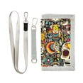 thumbnail image 1 of JIALIOU Nylon Trifold Card Wallet with ID Window Zipper Pocket for Men Women Teen Stylish and Cool Skull, 1 of 7