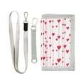 thumbnail image 1 of JIALIOU Nylon Trifold Card Wallet with ID Window Zipper Pocket for Men Women Teen Vertical Stripes Of Hearts, 1 of 7