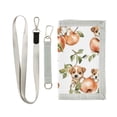 thumbnail image 1 of JIALIOU Nylon Trifold Card Wallet with ID Window Zipper Pocket for Men Women Teen Watercolor Dog Leaf Apple, 1 of 7