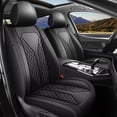 thumbnail image 1 of JIAMAOXIN 2Pcs Universal Front Seat Covers for Trucks, Fit for Most Sedans, Trucks, SUVs, Waterproof Breathable Automotive Seat Covers (Black), 1 of 5