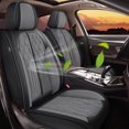 thumbnail image 1 of JIAMAOXIN Car Seat Cover Apply To Front Seat Universal Sedan SUV Truck Front 2-Seats BLACK Faux Leather, 1 of 5