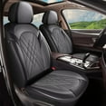 thumbnail image 1 of JIAMAOXIN Car Seat Cover Apply To Front Seat Universal Sedan SUV Truck Front 2-Seats BLACK Faux Leather, 1 of 5