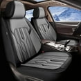 thumbnail image 1 of JIAMAOXIN Car Seat Covers Full Set Fit for Kia K5 2021-2024 | Waterproof Faux Leather Car Seat Cushions Compatible with Airbag|Automotive 5 Seat Covers set (Black&Grey), 1 of 5